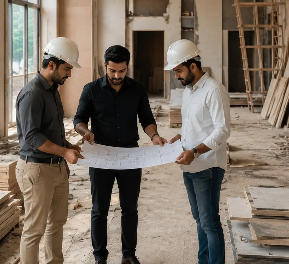 Site inspection with plans reviewed against the milestone standard